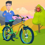 Boy Stuck With His Cycle