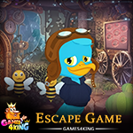 Bright Blue Bird Girl Escape