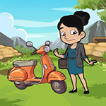 Girl Scooty Ran Out Of Fuel