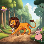 Goat Stuck In Lion