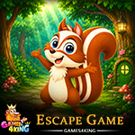 Green Forest Squirrel Escape