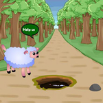 Help Fallen Down Sheep Baby