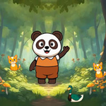 Hungry Panda Foraging Food