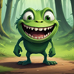 Joyful Green Creature Escape