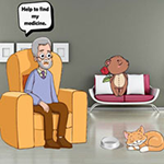 Older Man Looks For Medicine
