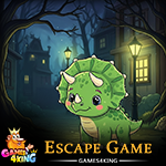 Playful Triceratops Escape