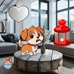 Puppy Escaped Modern House