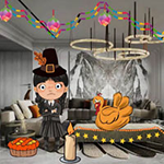 Tara Exited Thanksgiving Party House