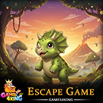 Wild Horned Dinosaur Escape